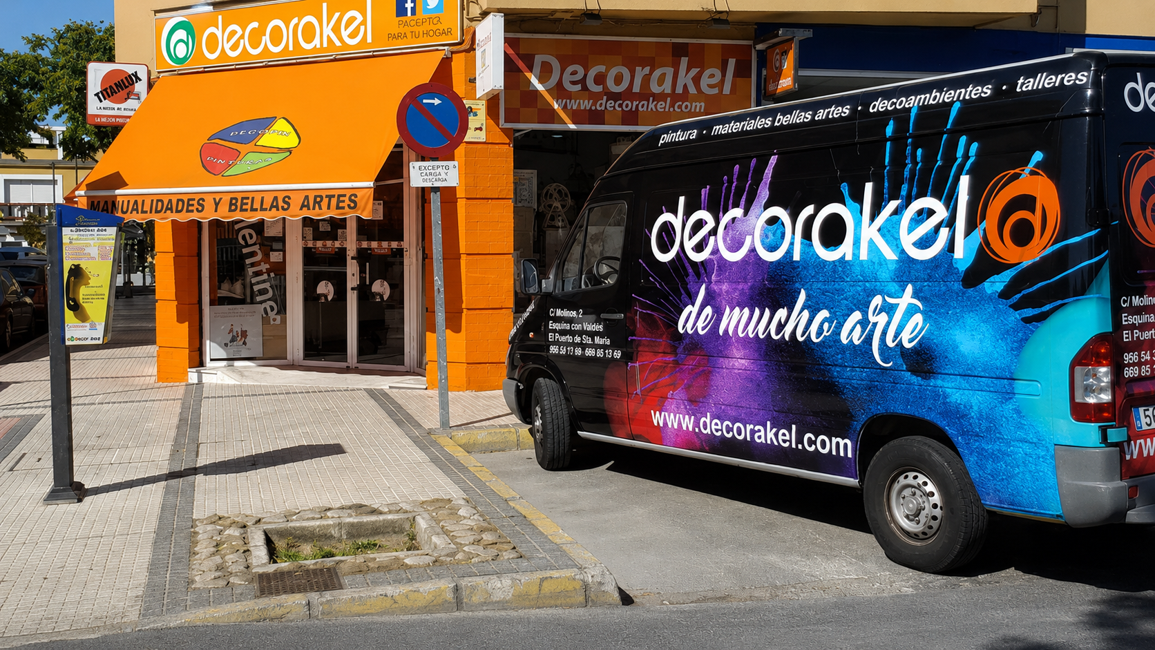 Antigua tienda de Decorakel y furgoneta