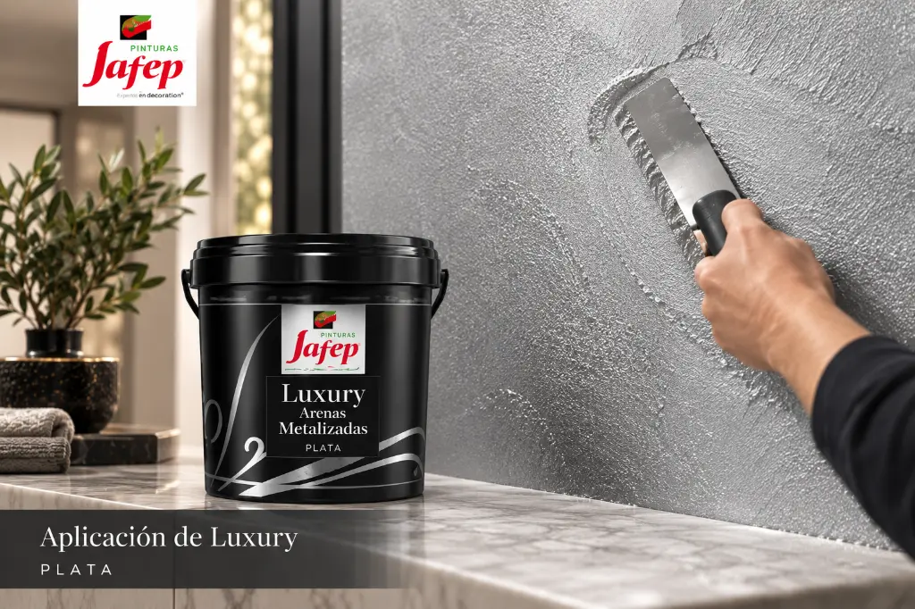 Aplicación de Luxury Arenas Metalizadas Plata