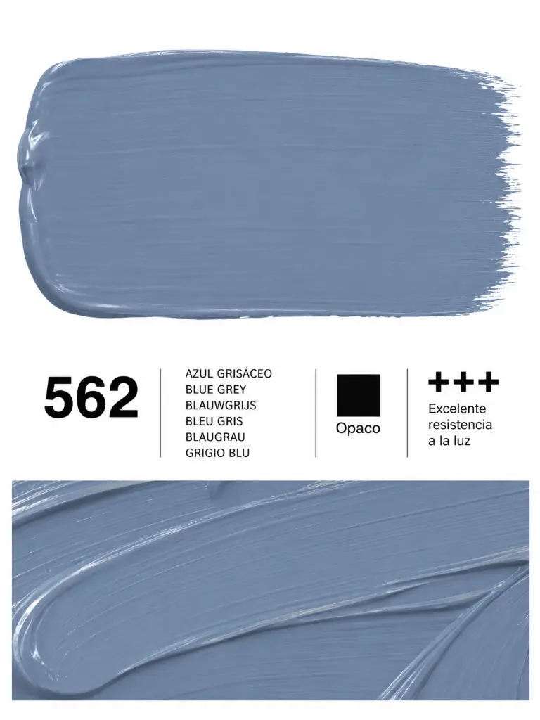 Muestra de color Acrílico Amsterdam Standard Series Azul Grisáceo 562