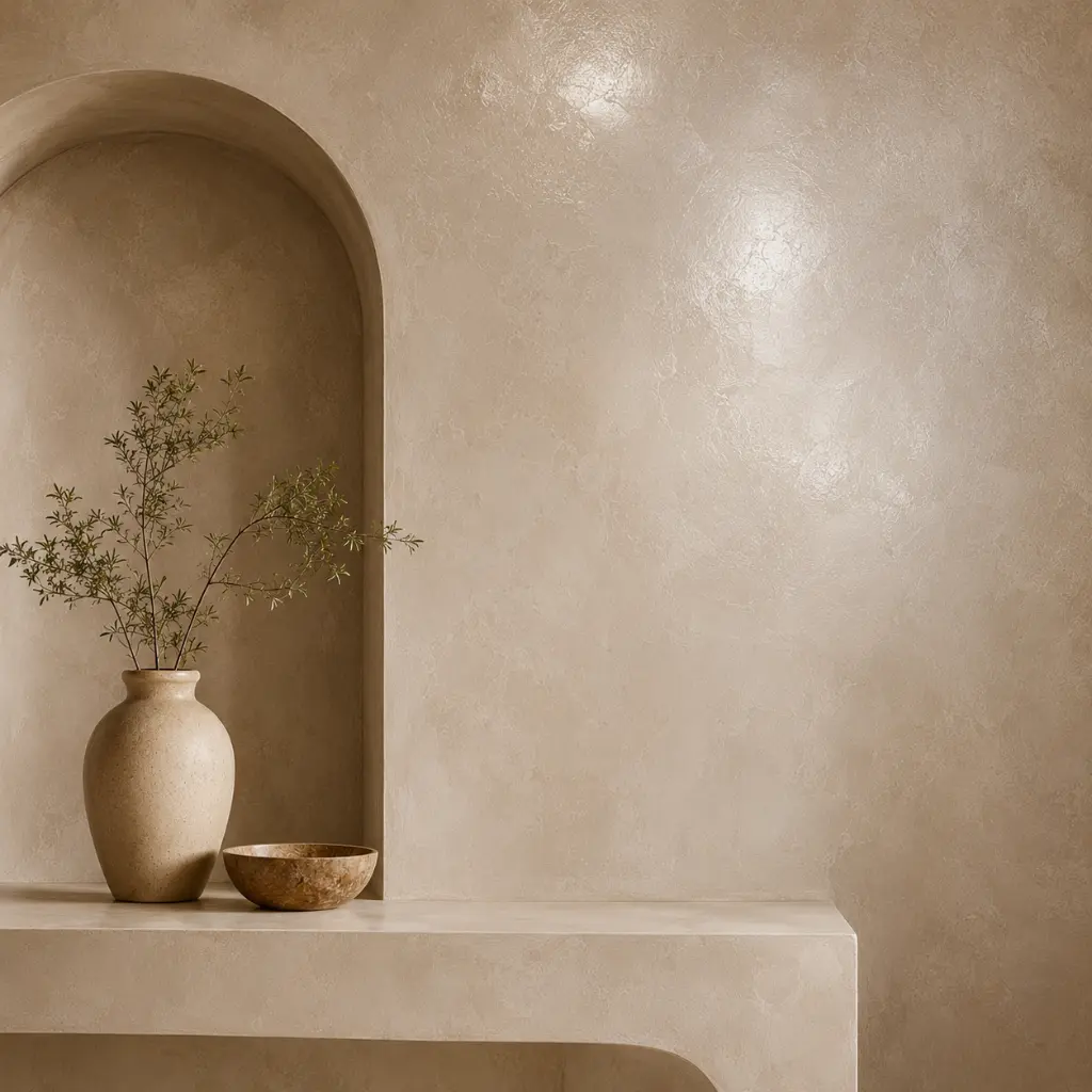 Estuco decorativo pulido con Cerastuc Jafep en pared interior