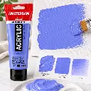Aplicación Acrílico Amsterdam Standard Series Azul Ultramar Violeta Claro 519