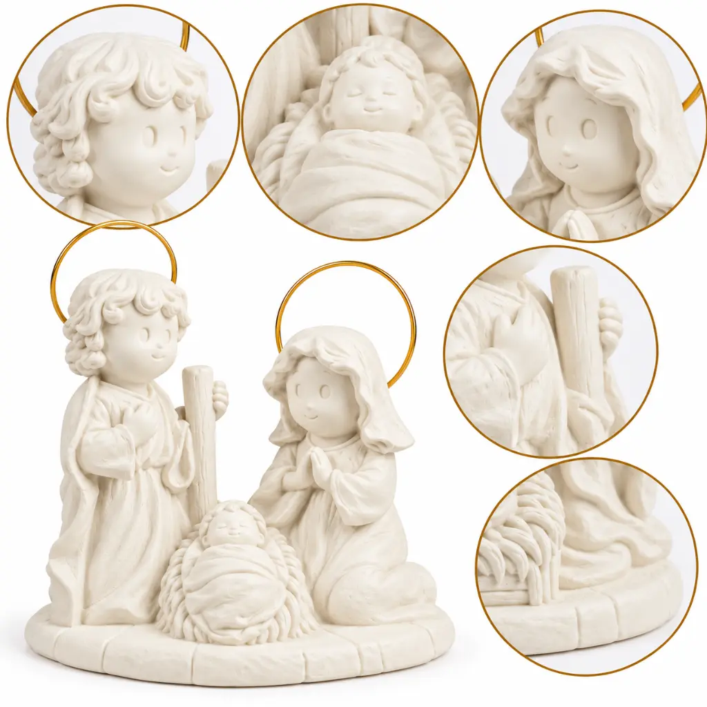 Detalle de Belén Compacto Infantil de Álamo 13 cm