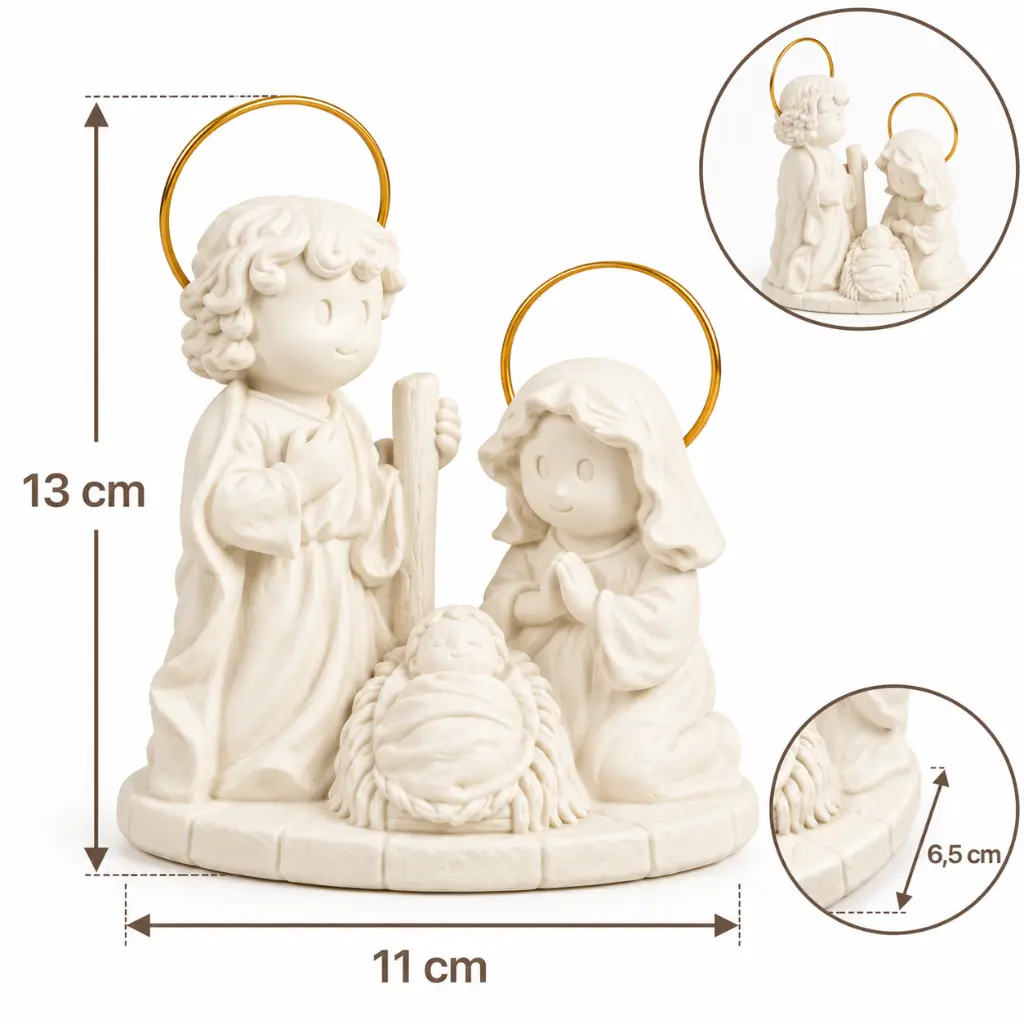 Medidas Belén Compacto Infantil de Álamo 13 cm