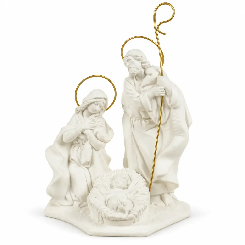 [0117] Belén Compacto Moderno de Álamo 16 cm para Pintar y Decorar