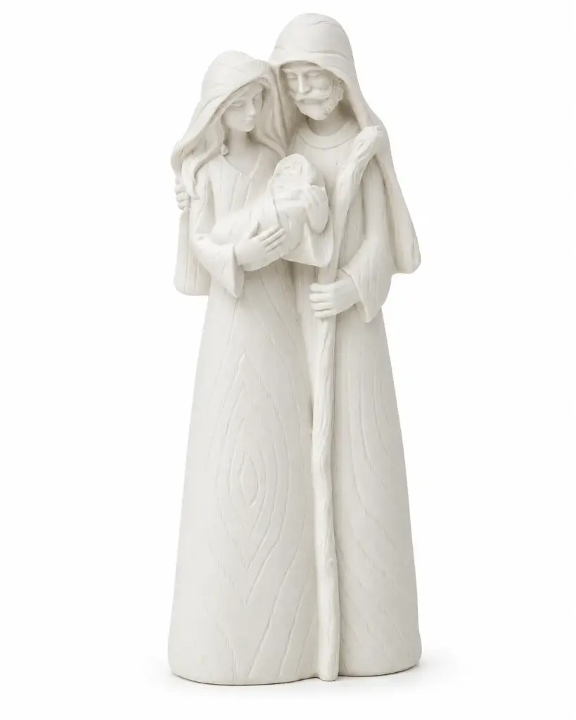 [82968] Sagrada Familia de Poliresina 30 cm para Pintar y Decorar