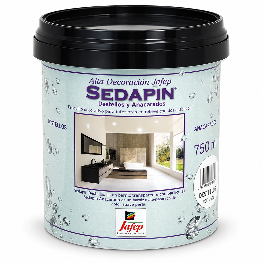 [024440030] Sedapin Destellos Plus Jafep 750 ml – Barniz decorativo con partículas cristalinas