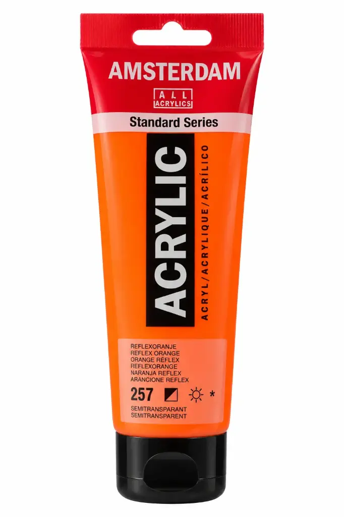 [17092572] Acrílico Amsterdam Standard Series Anaranjado Reflex 257 – 120 ml